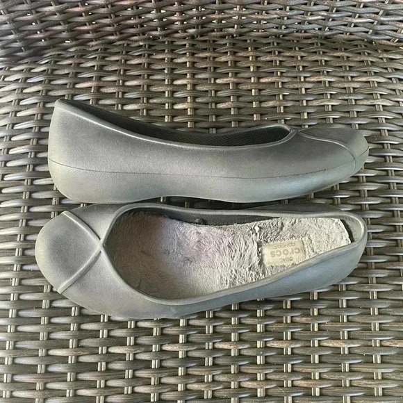 Crocs Olivia II Dual Comfort Lined Flats Women's Sz 8 Black Ballet Slip On Shoes - Picture 2 of 6